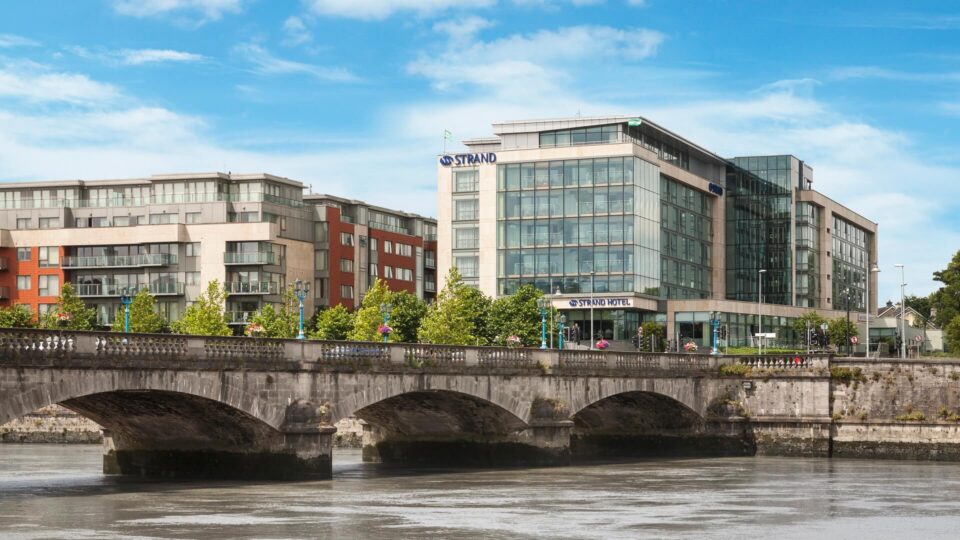 Modern glass-fronted hotel with